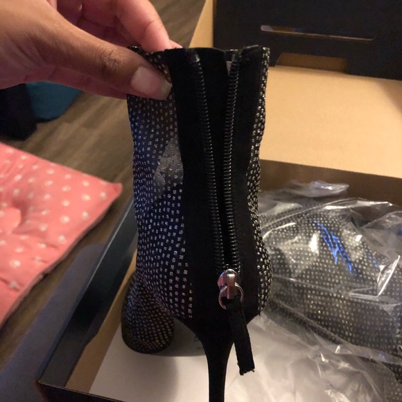 Used Zara Sparkly Mesh booties SZ 6.5 - Picture 4 of 13